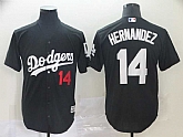Dodgers 14 Enrique Hernandez Black Turn Back The Clock Cool Base Jersey,baseball caps,new era cap wholesale,wholesale hats